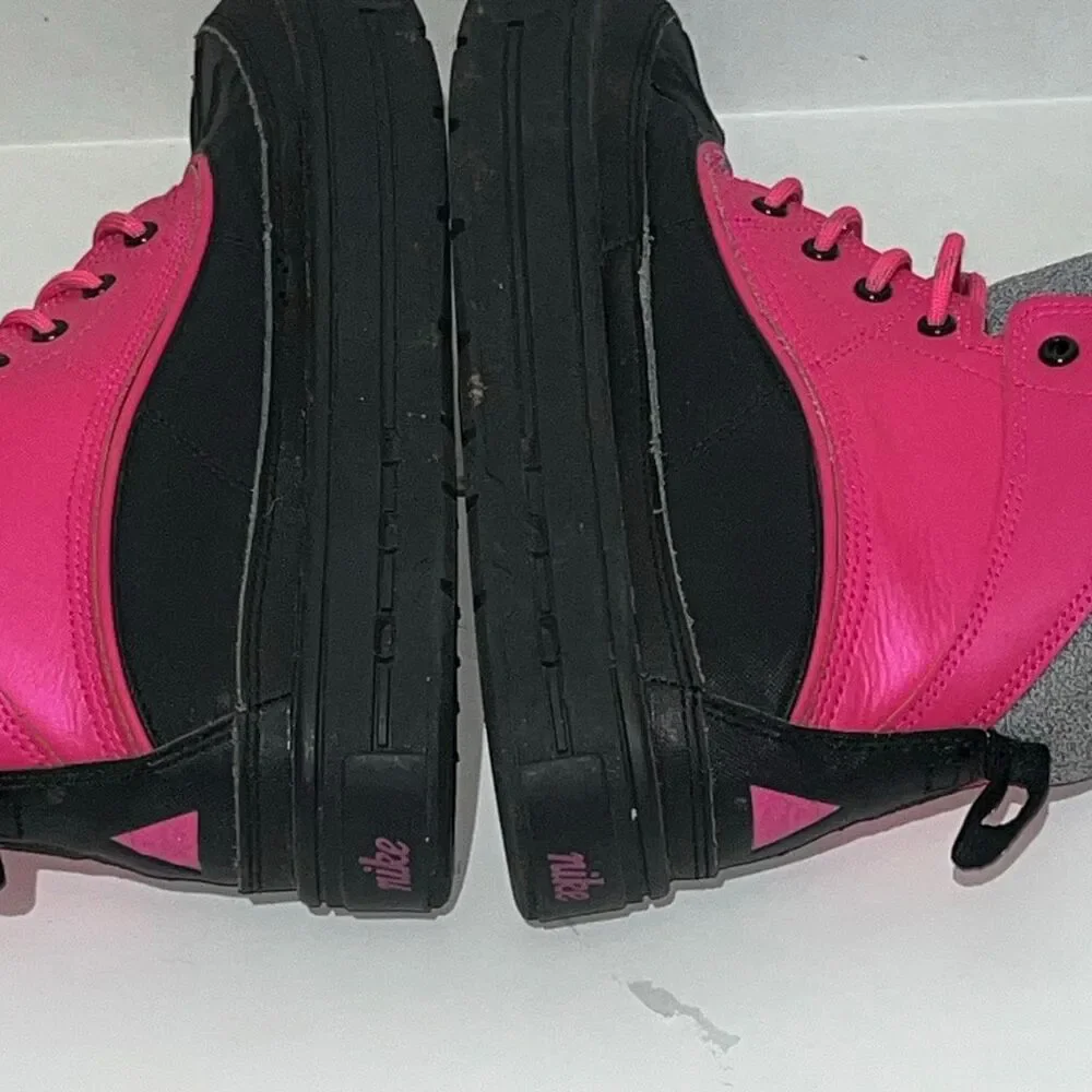 Nike ACG Woodside 2 High Pink Flash Black Youth 5.5Y 524876-600 Duck Boots